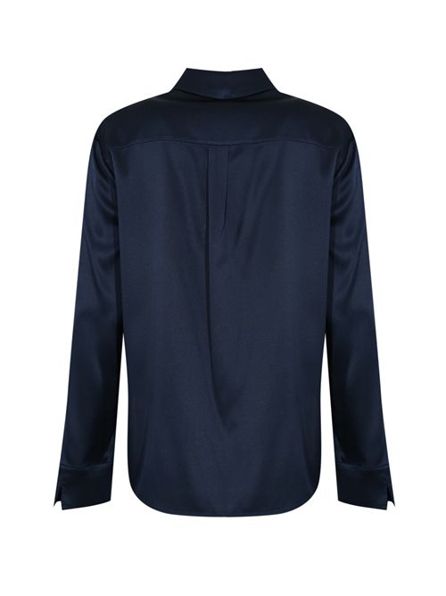 Camicia Verve in raso di seta Blu MM Max Mara | 2526116067600021